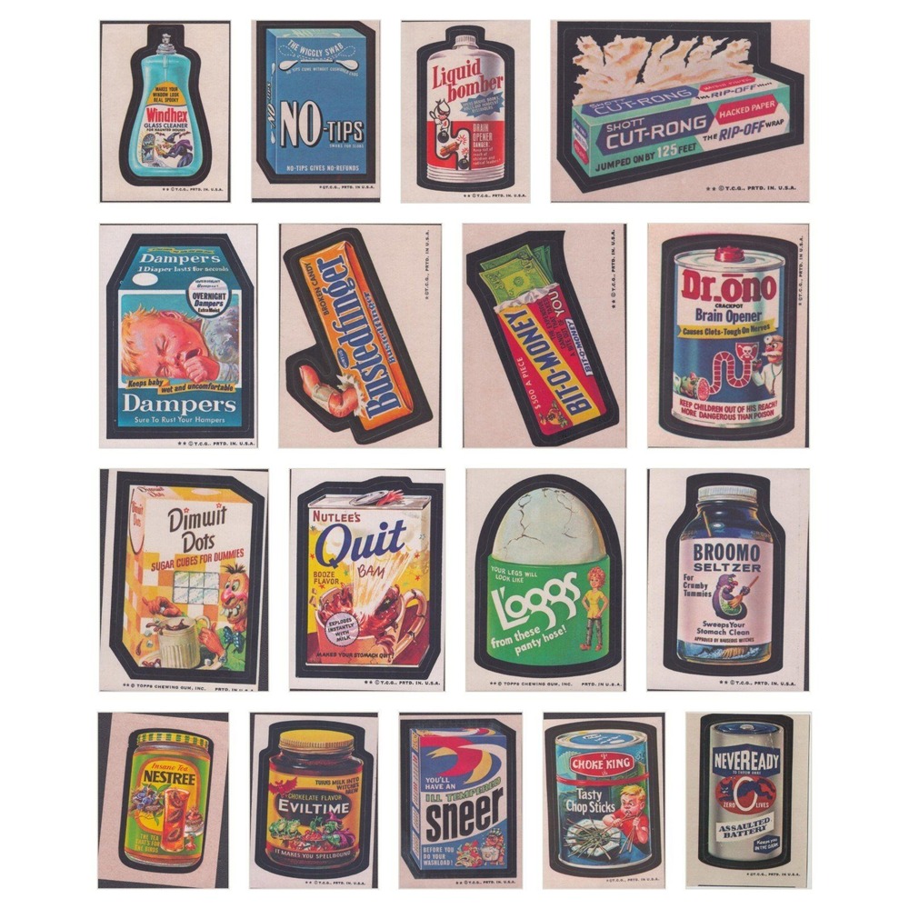 Vintage Wacky Packages Stickers Lot of 17 Topps T.C.G. Windhex Dampers VG